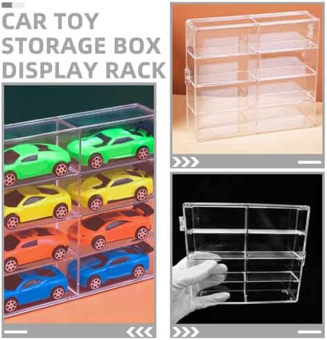 ARTIBETTER Miniature Display Case with Door for Collectibles and Car Models