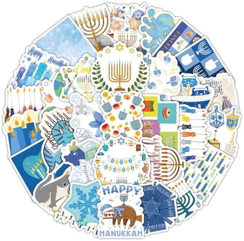 50PCS Hanukkah Stickers for Kids and Adults