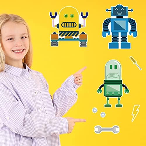 24 Sheets Robot Stickers DIY Craft for Kids Toddlers