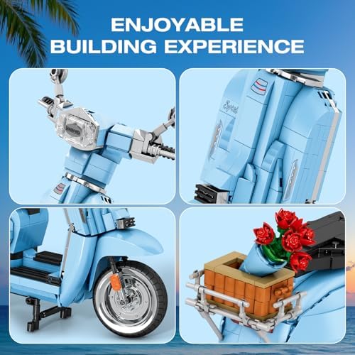 Reobrix V200 Blue Motorcycle Building Set
