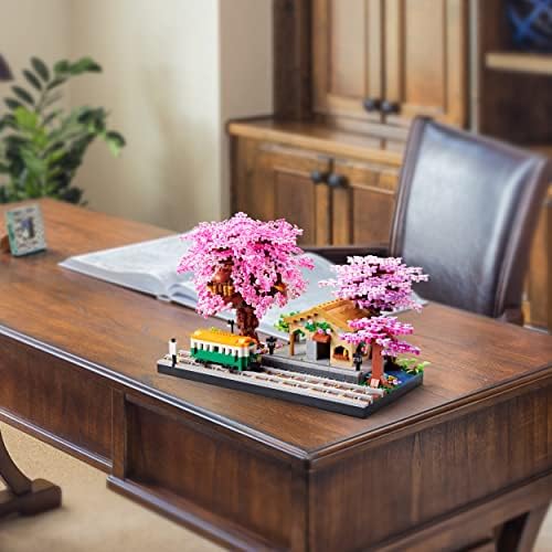 Japanese Cherry Blossom Tree Micro Blocks Building Set for Girls