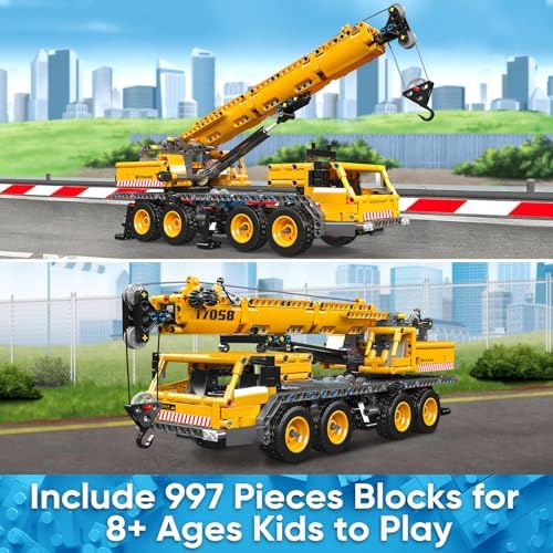 Mould King 17058 Crane Building Blocks Kit 997 Pieces