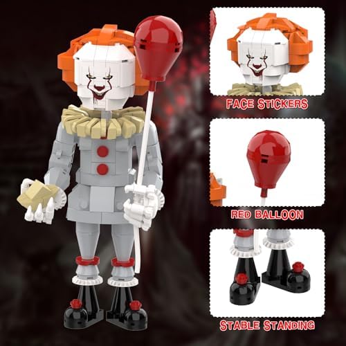 Pennywise Clown Building Set 299Pcs Creative Horror Movie Figure Kit