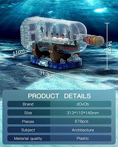 dOvOb Titanic Ship in a Bottle Building Blocks Set