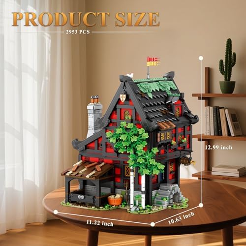 Medieval Crusader Inn Building Block Set for Adults