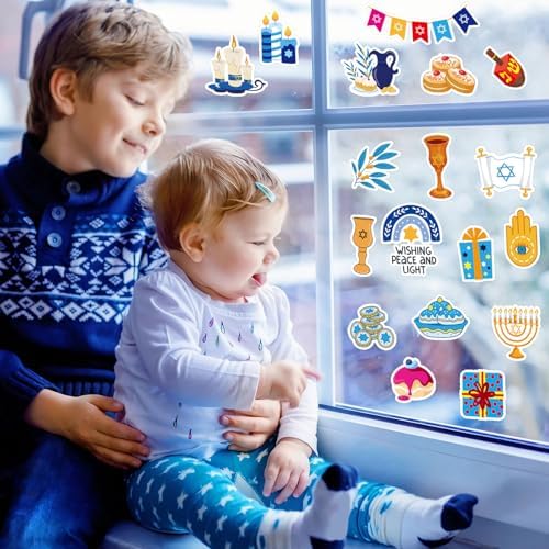 JULMELON 240 PCS Hanukkah Stickers for Kids Classroom