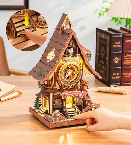 ROKR Cuckoo Clock 3D Wooden Puzzle Kit