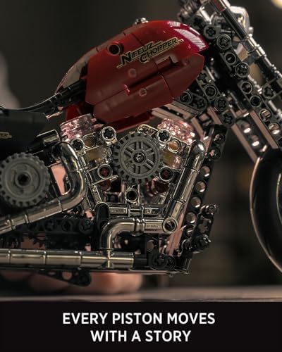 Nifeliz Chopper Motorcycle Building Set for Adults