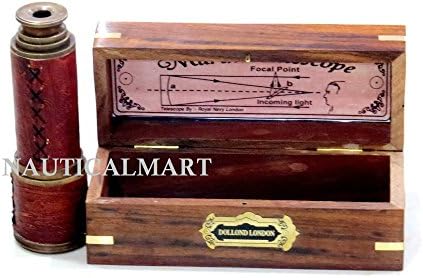 NauticalMart Antique Brass Telescope with Gift Box