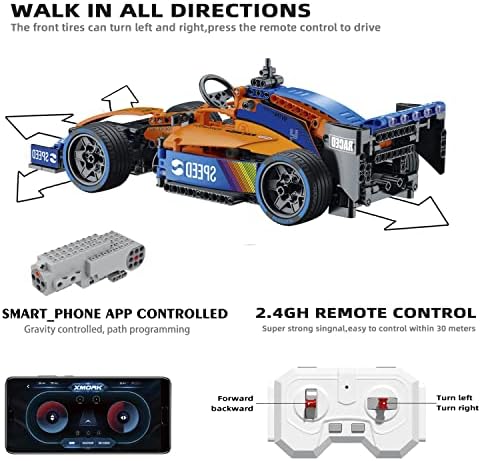 Remote Control Formula 1 Racing Car Building Kit 641 Pieces