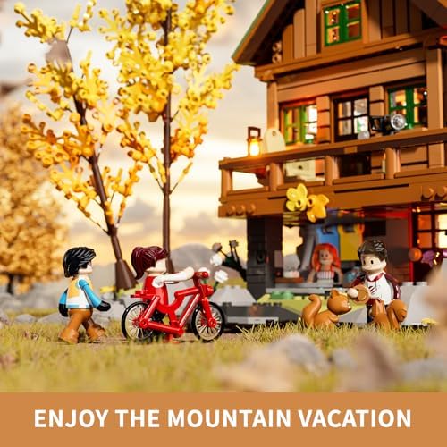 FUNWHOLE Mountain Cabin Building Set for Adults and Teens