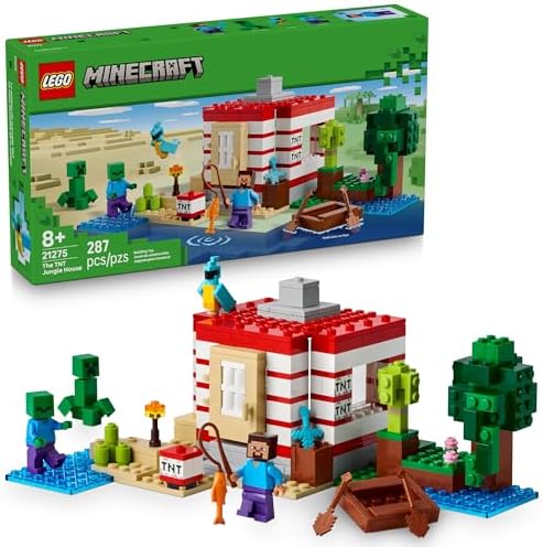 LEGO Minecraft TNT Jungle House Building Set for Kids 8