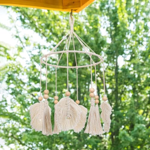 Boho Crib Mobile Handmade Neutral Nursery Decor