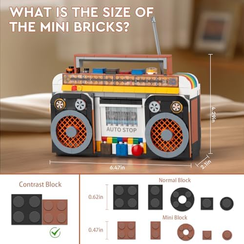 Retro Radio Classic Building Blocks Set for Adults and Kids 8