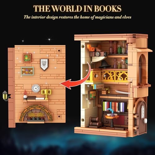 TekYetoi 1488pcs Bookends Building Set for Adults