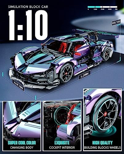 Super Plated Sports Car Building Kit 110 Scale Remote Control Drift