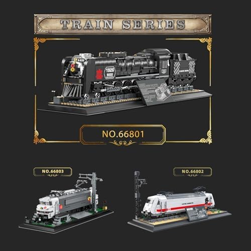 Collectible Steam Train Building Block Set 66801 for Kids and Adults