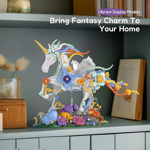 Sillbird Flowers Unicorn Building Toy Set