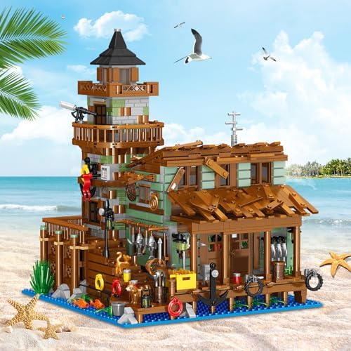 Fishing Village Store House Building Set with LED Light