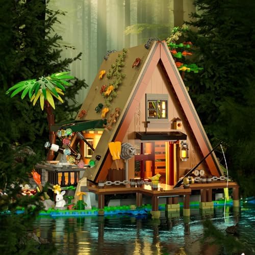 Vziimo A-Frame Cabin Building Set 1486 Pcs