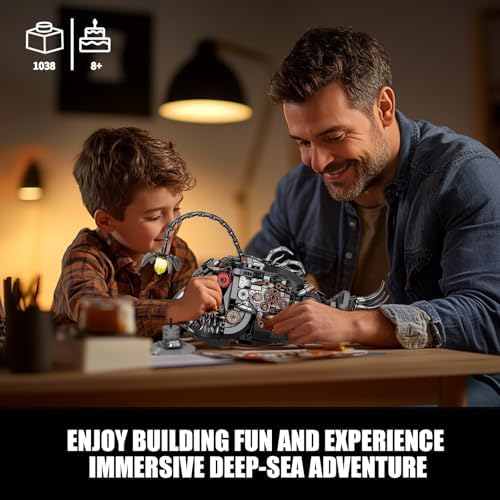 Steampunk Mechanical Lantern Fish Building Set with Light