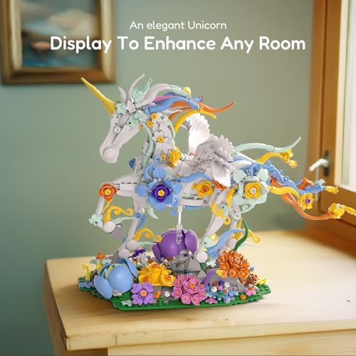 Sillbird Flowers Unicorn Building Toy Set