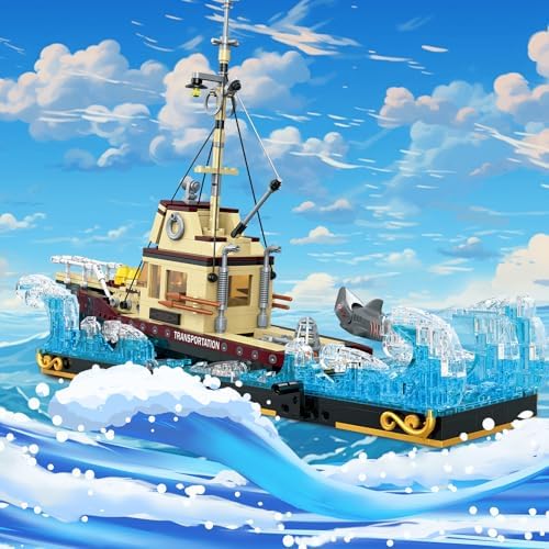 UROINT Shark Ship Building Block Set for Kids Over 6 Years Old