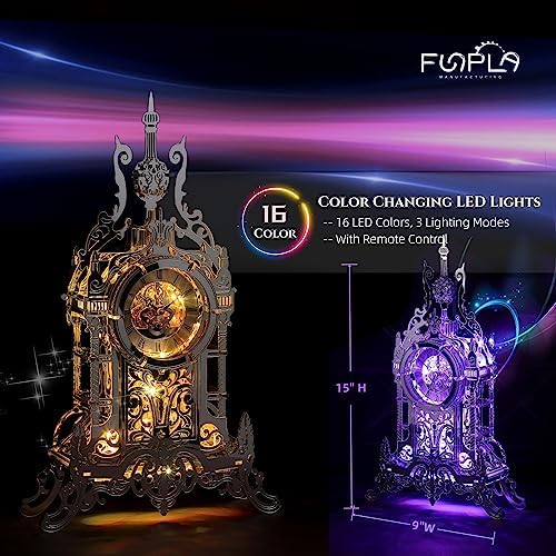 LED 3D Puzzle Tower Clock - Elegant Decor for Adults