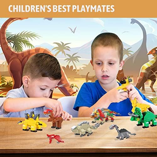 LEBOCADO 12 Pack Dinosaur Building Blocks Set
