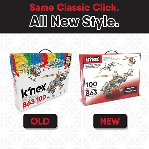 KNEX 100 Model Building Set 863 Pieces STEM Toy