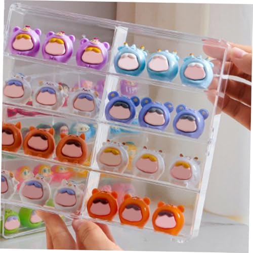 NUOBESTY 2pcs Tiered Display Case for Collectibles and Toys