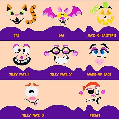 JOYIN 16 Halloween Pumpkin Stickers Foam Decor Kit