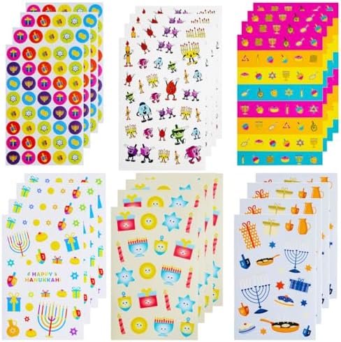 The Dreidel Company Hanukkah Stickers 6000-Pack Set