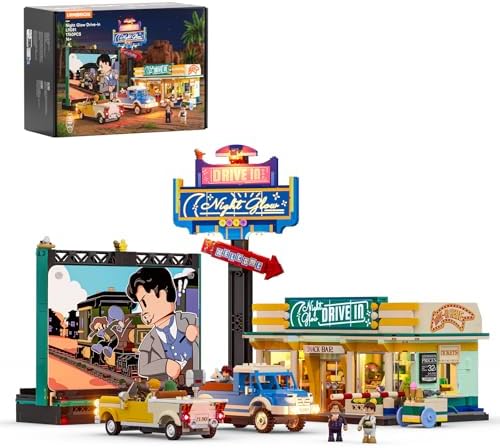 Lumibricks City Drive-In Theater Lighting Building Set 1760 Pcs
