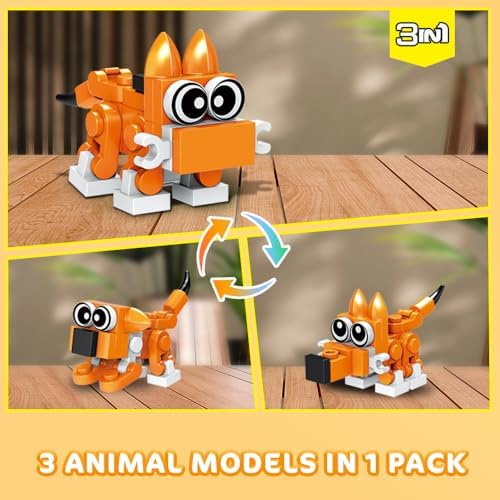 HOGOKIDS 3-in-1 Animal Building Blocks Set 20 Packs