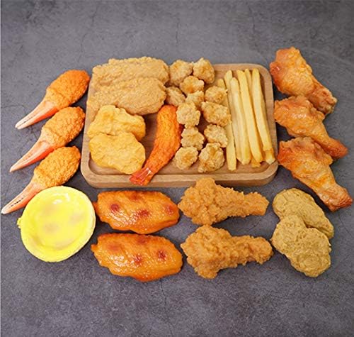 Lenmipot 2pcs Fake Chicken Wings Model for Display and Play