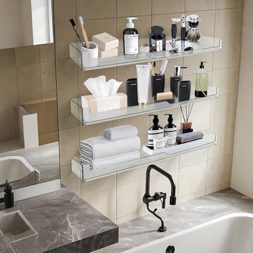 Clear Floating Shelves for Figures 3 Pack