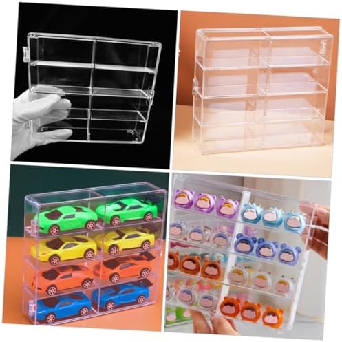 GANAZONO Car Models Storage Display Case 2 Pack Acrylic Showcase Stand