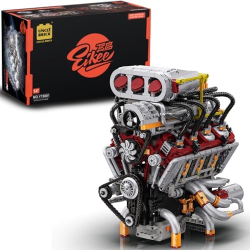 UNCLE BRICK V8 Engine Building Block Set 2347PCS Collectible