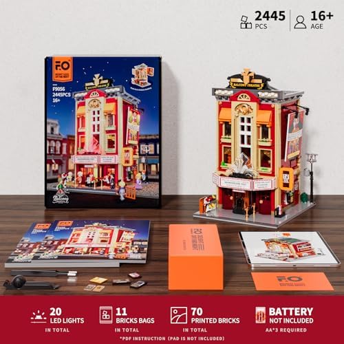 FUNWHOLE Theatre Balcony Lighting Building Bricks Set