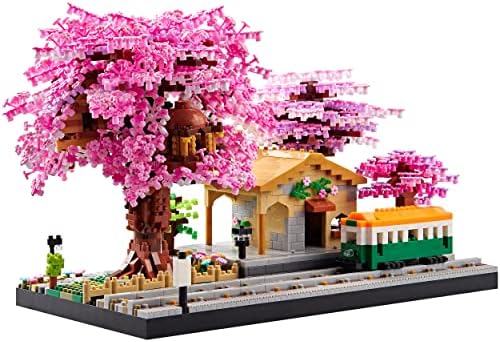 Japanese Cherry Blossom Tree Micro Blocks Building Set for Girls