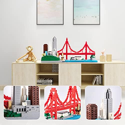 Dolblock Micro Building Blocks Golden Gate Bridge Set 1610 Pieces