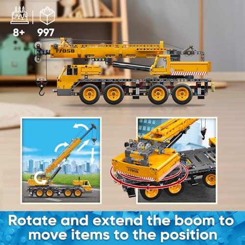 Mould King 17058 Crane Building Blocks Kit 997 Pieces