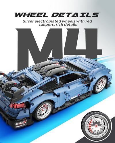 M4 Racing Car Building Set 110 Scale 2280 Pcs for Adults