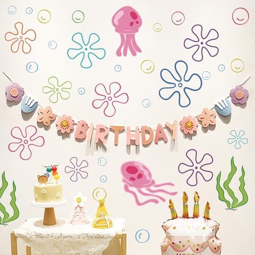 Undersea Birthday Party Wall Stickers - 156PCS