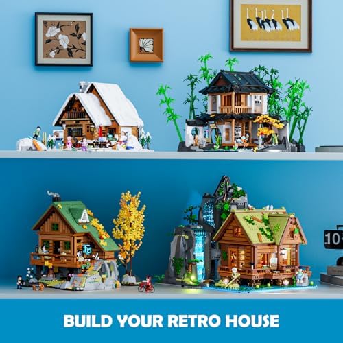 Lumibricks Waterfall Cabin LED Building Set 2539 Pcs