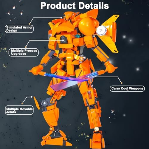 Mech Robot Building Blocks Set for Adults 601 Pieces