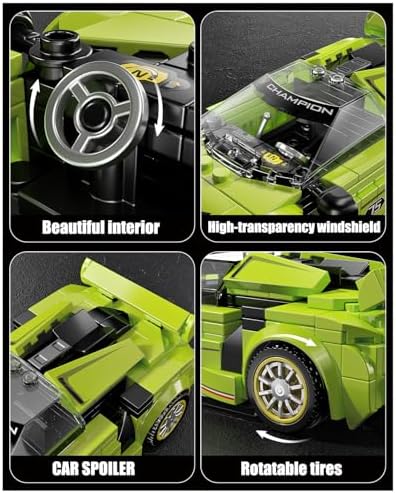 TYCOLE Super Sports Car Building Block Set with Display Case