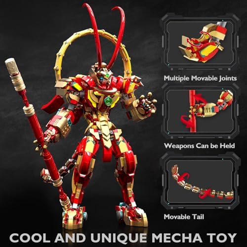JMBricklayer Monkey King Mech Building Set for Kids and Adults