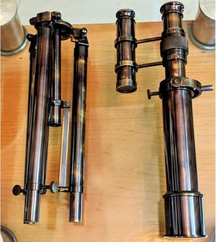 Brass Telescope on Tripod for Desk Decor and Gifts